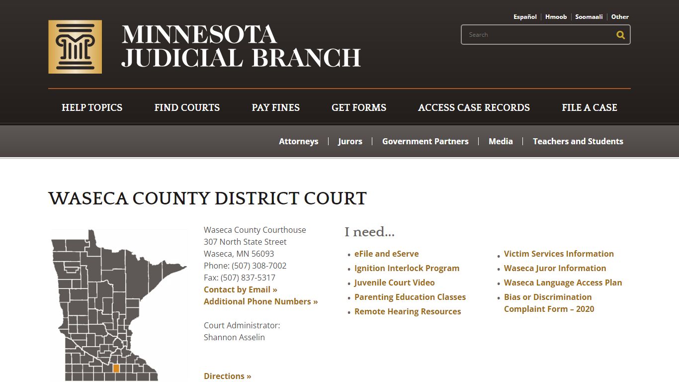 Waseca County District Court - Minnesota Judicial Branch